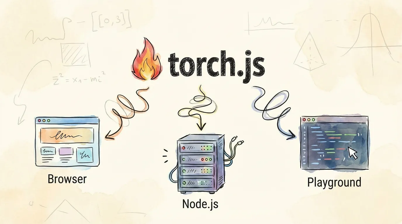 Diagram showing Browser vs Node.js vs Playground environments