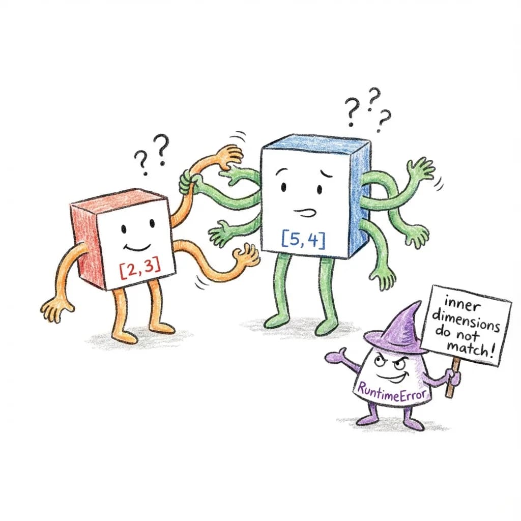 The shape problem in tensor operations