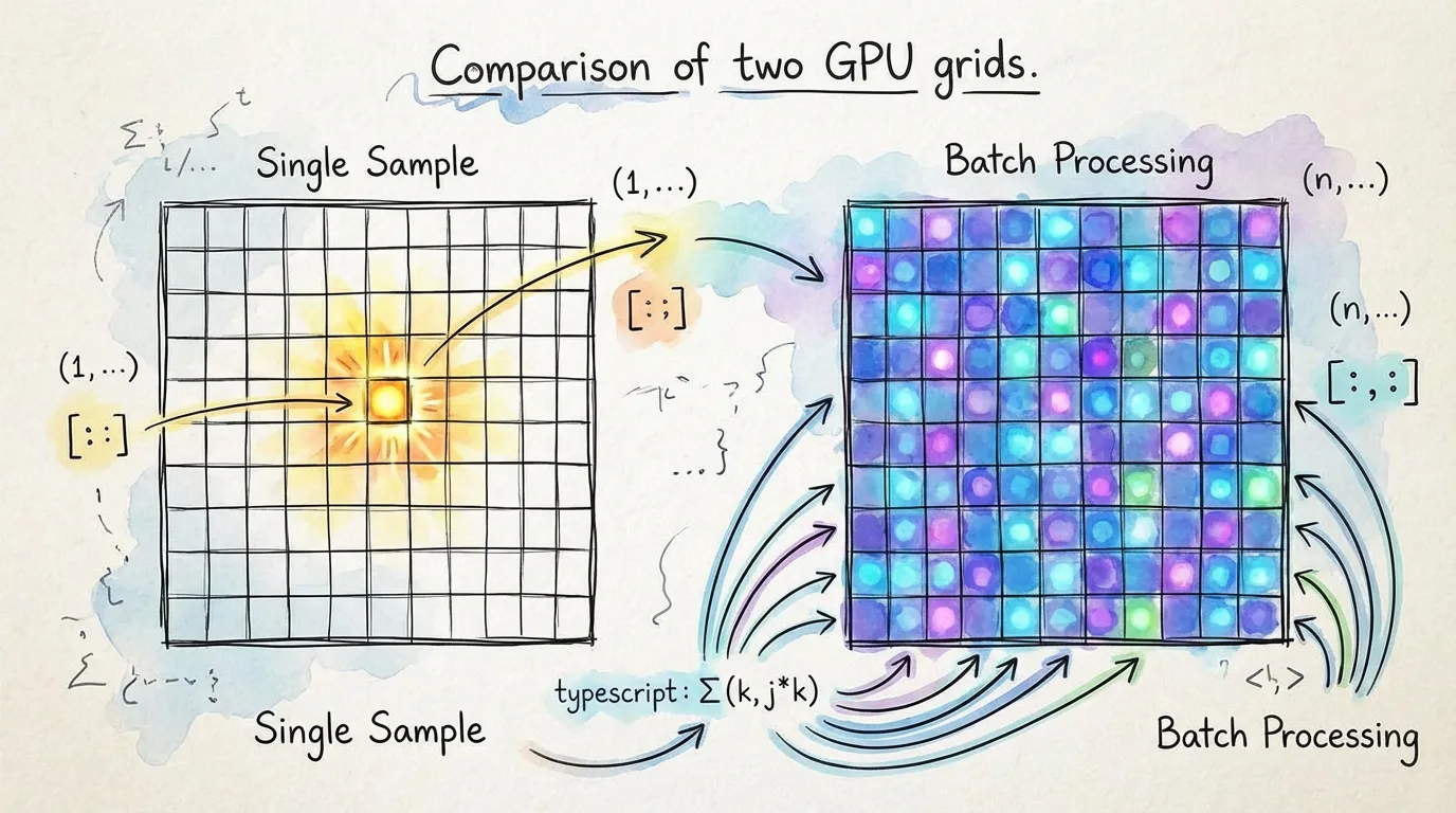 Comparison of serial processing vs batched parallel processing