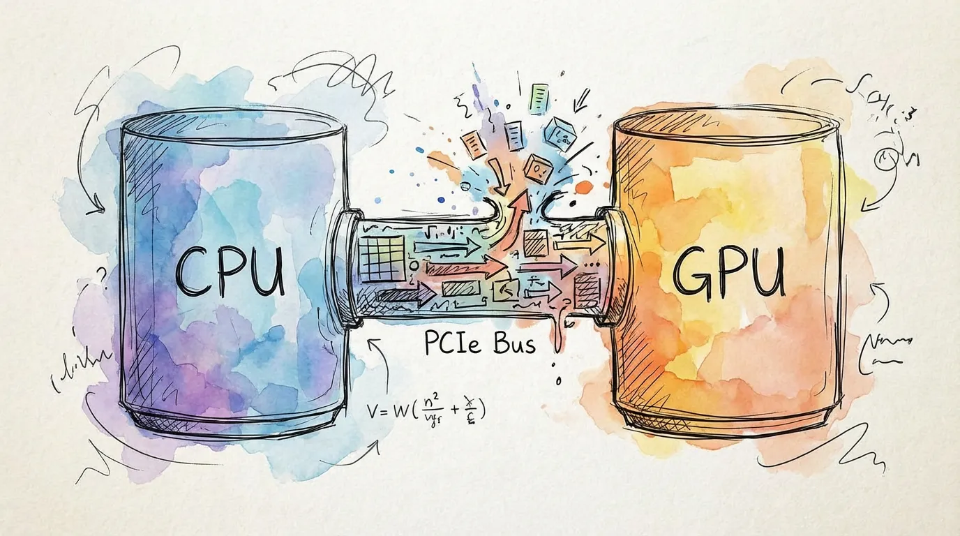Visualization of the CPU-GPU communication bottleneck