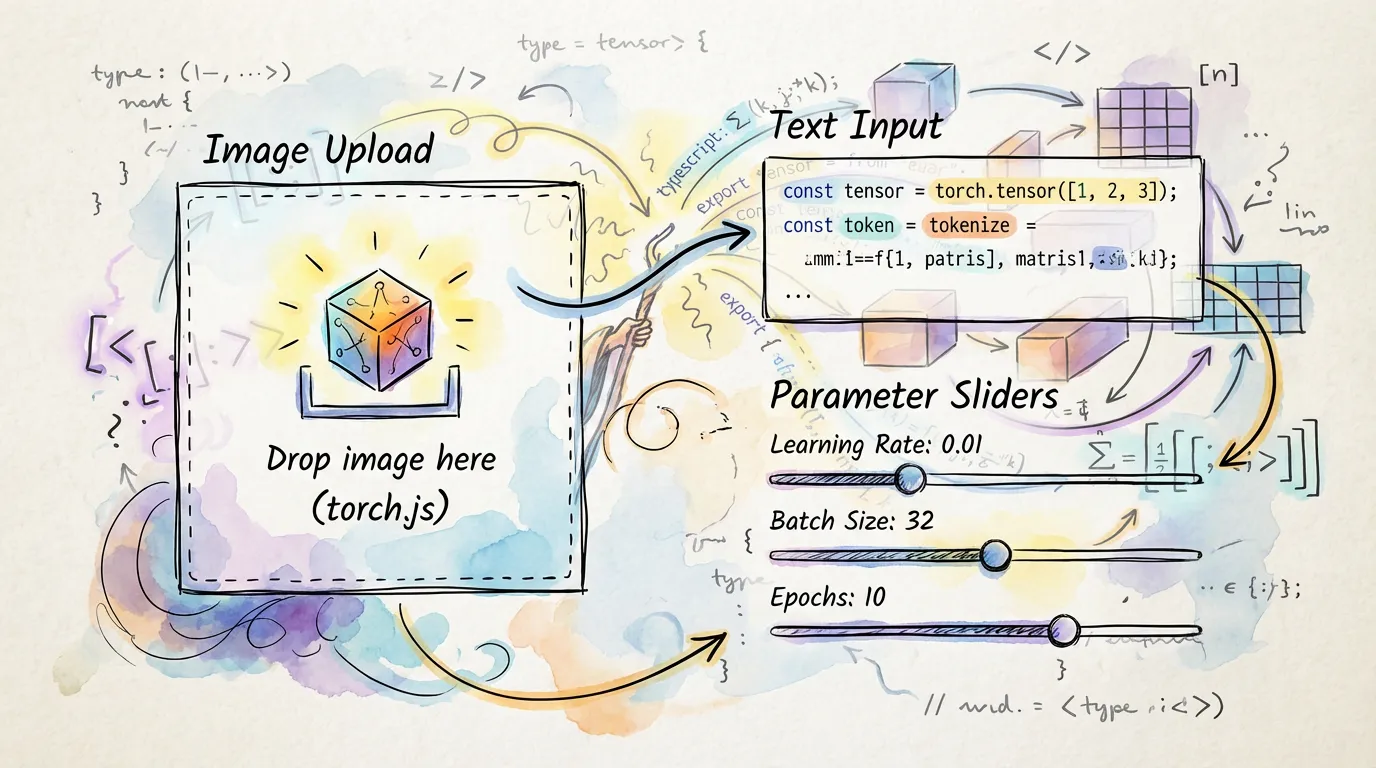 Showcase of ImageInput, TextInput, and Param sliders