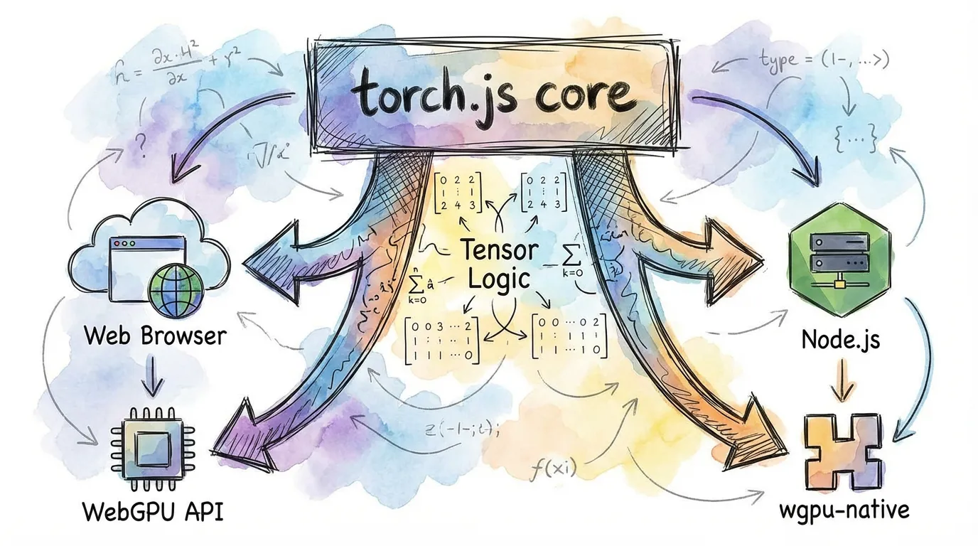 The torch.js universal architecture: Browser vs Node.js